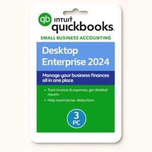 QuickBooks Desktop Enterprise 2024, Lifetime License, 3 User