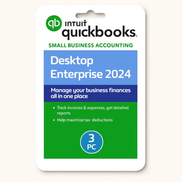 QuickBooks Desktop Enterprise 2024, Lifetime License, 3 User